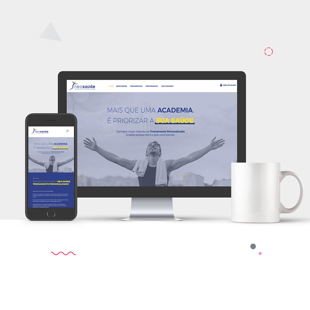 Website Neo Saúde Academia